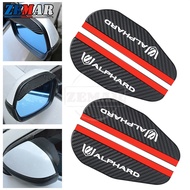 2pcs 【Toyota Alphard】Carbon Fiber Car Rear View Mirror Rain Cover Rain Eyebrow For Alphard 40 30 AH1
