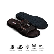 Men's Kickers Sandals Double Strap Slides 100% Original Leather Sandals Trendy Men's Slides