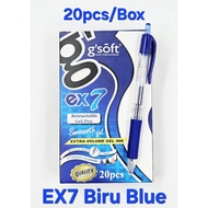 gsoft Gsoft EX7 Retractable Gel Pen Extra-Volumn Gel Ink 0.7mm 20pcs/Box GP-GS-EX7