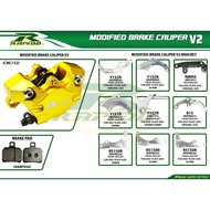 (COMBO) Rapido 2 Pot Modify Brake Caliper V2