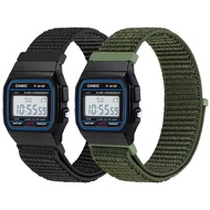 Casio F91W F-91W strap Casio F91W F-91W Series Nylon Canvas WatchTALI - 18mm Nylon Strap Army LookNi