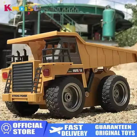 Huina 1534 1/18 RC Car Tipper Dump Truck Model Remote Control Alloy Engineering Vehicle Beach Toys f