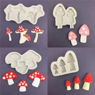 蘑菇巧克力立體硅膠模具磨具圣誕節日卡通蛋糕裝飾插件擺件小蘑菇