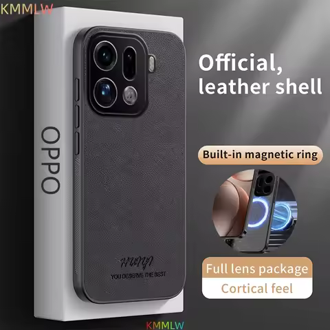 Luxury Business Leather Soft Frame Magnetic Cover For OPPO Find X7 X8 X9 Pro X8Ultra X8S X8Plus X9S 