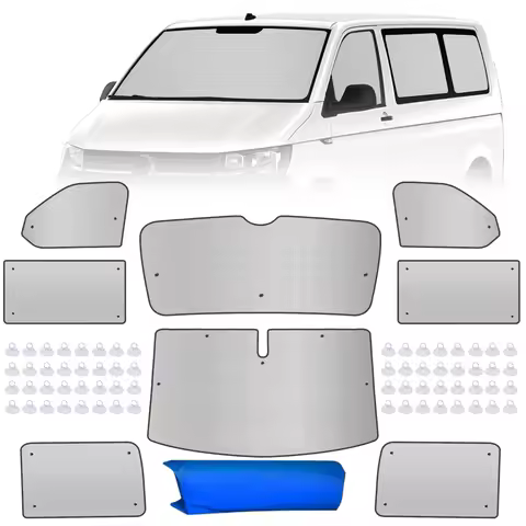 RV Windscreen Sun Shade Replacement Kits Thermal Blind Window Set For VW T5 T6 SWB Motorhome Caravan