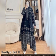 Baju Setelan Wanita Muslim Sadiya Set Celana Fashion Perempuan Dewasa