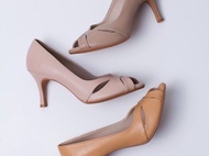 LALANTA BUTTERFLY NUDE รองเท้าส้นสูง 3 นิ้ว