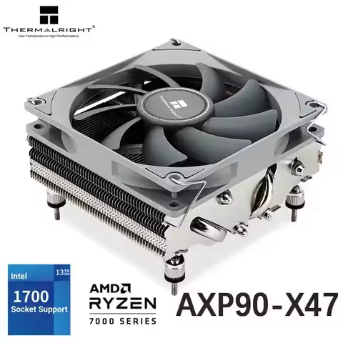 Thermalright AXP90-X47 Low Profile CPU Air Cooler with Quite 90mm PWM Fan 4 Heat Pipes radiator for