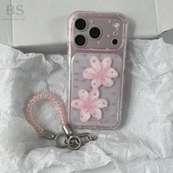 Island Style Girl Pink Lily Polka Dot Elastic Lanyard Suitable for iPhone 17 16 15 Pro Max i15 i16 1