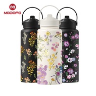 MODOFO Thermos Water Bottle With Straw Insulated Aesthetic (1000ml)