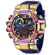 SMAEL Men Watches Military Style Fashion Bronze Zinc Alloy Case Quartz Digital Watch Man Stopwatch A
