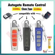 Clone and Copy Type Remote Control 4 Button AutoGate Garage Door Remote Control 330MHz 433MHz Wireless Auto Gate Remote