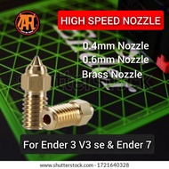 [ZARC] High Speed M6 Brass Nozzle for Ender 3 V3 SE, Ender 7