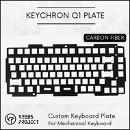 [READY STOCK] Keychron Q1 FR4 / POM / CARBON FIBER / BRASS / ALUMINIUM Plate for Mechanical Keyboard