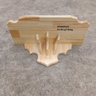 Kệ bàn thờ gỗ thông màu vàng nhạt có 2 size 50cm và 60cm - trang trí bàn thờ gia đình công giáo