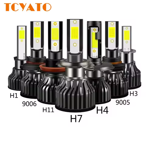 2PCS Mini LED Car Headlights H4, Fog Lights 30W H11 LED H8 H1 H3 H7 HB3 9005 HB4 9006 9012/6000K Whi