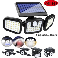 112/74/LED Solar PIR Motion Sensor Light, 3 Sides Illumination Wireless with 270Wide Angle