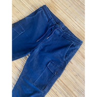 Evisu Cargo Jeans Trousers Dark Blue Navy Second Thrift