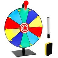 รางวัลล้อ DIY Interactive Spin Wheel พร้อมยางลบกระดานและปากกา Erasable Tabletop Roulette Spinner สํา