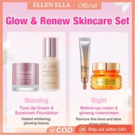 Ellen Ella Beauty and Skincare Set Retinol Eye Cream Anti Aging + Sunscreen Foundation Matte Finish