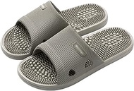 Foot Acupressure Massage Slippers For Women Men Open Toe Reflexology Sandals Non-Slip Shower Shoes Provide Neuropathy Arthritis Plantar Foot Pain Relief (Color : Gray, Size : 44/45EU)