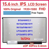 15.6" 165Hz Laptop LCD Screen NV156FHM-NY9 NV156FHM-NY7 B156HAN12.1 LP156WFG-SPT1 LP156WFG-SPT6 Disp