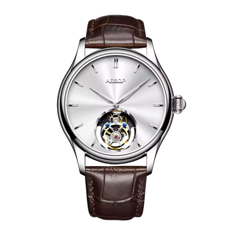 AESOP Flying Tourbillon Watch For Men Skeleton Tourbillon Movement Mechanical Mens Watches Sapphire 