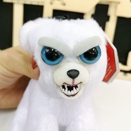 All Over Thailand 5" Mini Feisty Pet Doll Pets-White Polar Bear Key Holder Keychain Fierce Face