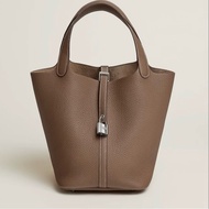 愛馬仕 Hermes Picotin22 菜籃子22 大象灰 銀釦 W刻