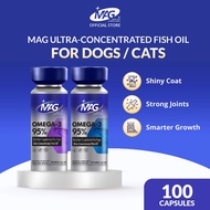 MAG IFOS Certified 98.3% Deep Ocean Fish Oil 500mg  High Omega-3(DHA&EPA) for dogs cats cats Skin & 