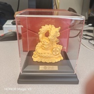 中國人壽24K鍍金招財進寶金龍擺設，全新連盒 China Life 24K Gold-Plated “Wealth-Bringing Dragon” Ornament