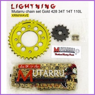 ▥ ▫ ☽ Mutarru chain set XRM/WAVE MUTARRU chain set XRM125 W100 chain set W125
