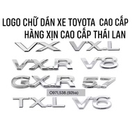 VX TX VXR VXS GXR VXL TXL 5.7 V8 V6 embossed logo set for Toyota LAND CRUISER rear sticker, high qua