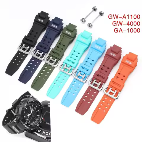Replacement for Casio G-Shock GW-4000/GA-1000/GW-A1000/GW-A1100/G-1400 Rubber Strap Sport Waterproof