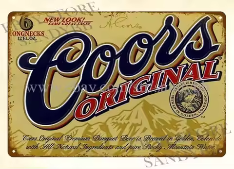 coors beer metal tin sign wall art home kitchen lodge cafe