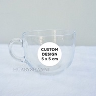 Gelas Custom Cangkir Besar Cereal Mug Gelas Besar Mug Kaca
