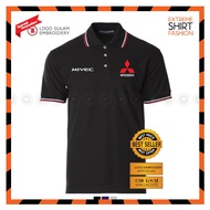 GN Polo T Shirt Sulam Mitsubishi Mivec Engine Baju JDM Motorsport Fashion Cotton Kereta Embroidery J