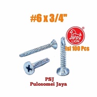 SDS Screw fh 6 x 3/ 4" GRC Kalsiboard 6 x 20/ Calci Screw ECONOMICAL