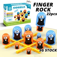 {SG} Finger Rock Educational Gobblet Gobblers Toys Tic Tac Toe Strategic Board Game for Kids and Fam