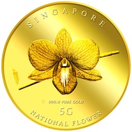 5g Singapore National Flower Gold Medallion | 999.9 Pure Gold