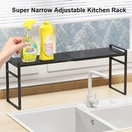 Super Narrow Length and Height Adjustable Kitchen Organizer Rack Space Saver Shelf