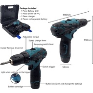 **Ready Stock In Singapore** BATTERY DRILL 12V Cordless Electric Screwdriver Wireless Power Hand Driver Rechargeable