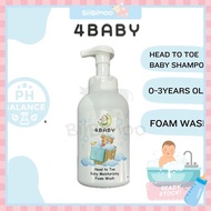 4BABY Head to Toe Foam Wash Baby Shampoo (400ml)