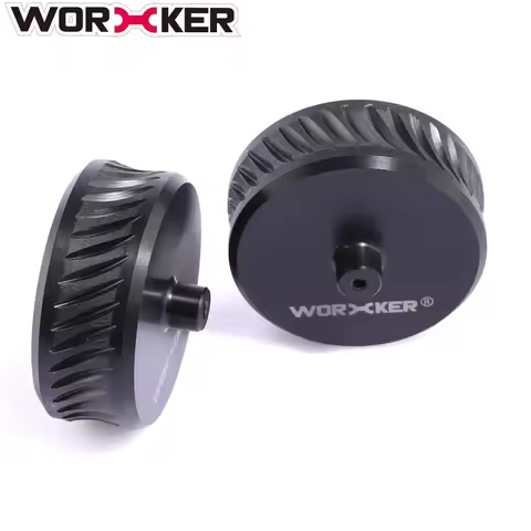 2Pcs Worker ABS Modified Oblique Line Flywheel Wheel For Nerf Stryfe/Rapidstrike/ Rapid Red - Black 