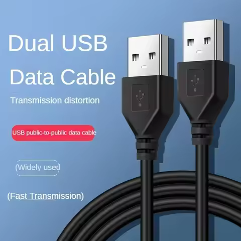USB A Male To USB Male Dual USB2.0 Extension Cable For Radiator Hard Disk Webcom Camera USB Date Tra