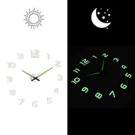 online 3D Luminous Wall Clock Mirror Wall Stickers Creative DIY Clocks Removable Art Decal Home Deco