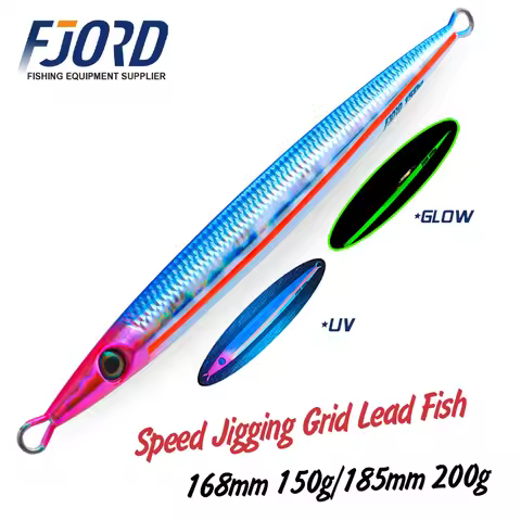 FJORD 150g 200g Speed Jigging Fishing Lures Hard Baits Swimbaits Metal Jig Sea Saltwater Fishing Tac