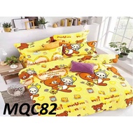 ✔🎁Free Special Gift🎁RILAKKUMA Cartoon Single / Queen / King Size Bedsheet / Blanket (82)