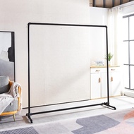 Women Retro Floor-standing Style Wheeled Display Rack Clothing Store Hanger Iron Water Pipe Removabl