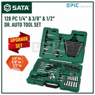 [SATA] 128PCS 1/4" & 3/8" & 1/2" DR. Auto Tool Set | Professional Mechanics Tool Kit | 09014A